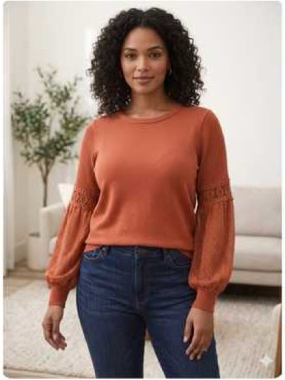 Sioni Milano Women’s Knit Top in Mauve, XL